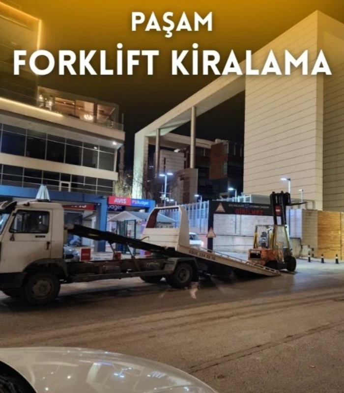 Akyurt kiralık forklift hizmeti veren Paşam Forklift Kiralama sahada çalışma