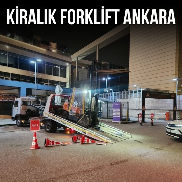 Akyurt bölgesinde günlük forklift kiralama hizmeti sunan forklift aracı